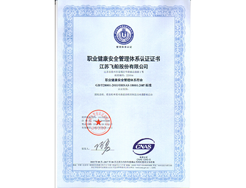 Safety system certificate